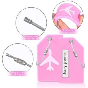 ป้ายห้อยกระเป๋าเดินทางทำจากยางพีวีซีแบบนิ่มป้ายแท็กชื่อเครื่องบินทำจากซิลิโคนแบบ3D โลโก้ได้ตามต้องการ - Product Image 5