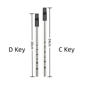 <span class=keywords><strong>Flauta</strong></span> Irlandesa Profesional de 6 Orificios, <span class=keywords><strong>Flauta</strong></span> de Estaño de Acero Inoxidable en Clave C D, Penny Whistle, Instrumento Musical para Principiantes - Product Image 4