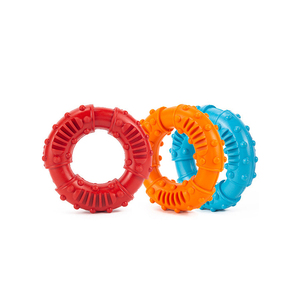 Jouet à mâcher pour chien, résistant à l'usure et aux morsures, en forme de beignet, avec friandises intégrées, jouet interactif rond pour chiens et animaux de compagnie - Product Image 1