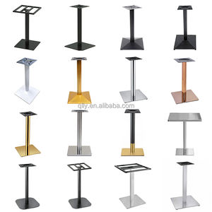 قاعدة طاولة قهوة معدنية مستطيلة فضية للمطاعم، أرجل طاولة طعام من الفولاذ لسطح الجرانيت - Product Image 4