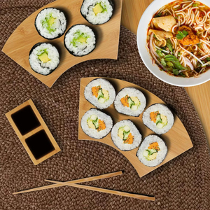 Utensilios para <span class=keywords><strong>Sushi</strong></span>, Platos Geta, Bandeja para Servir, Plato para Salsas, Palillos, Venta al por Mayor, Plato de Bambú Japonés de Diseño Moderno para <span class=keywords><strong>Sushi</strong></span> - Product Image 2