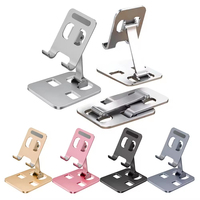 Support de téléphone portable pliable en alliage d'aluminium avec logo personnalisé, support de bureau réglable pour téléphone et tablette – Ventes Flash