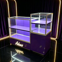 Vitrines en verre illuminées sur mesure pour les magasins de détail, comptoirs d'exposition pour montres, lunettes de soleil et bijoux