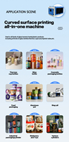 Printer UV Silinder Desktop XBH BT 360 Rotary 360 untuk Botol, Mug, Kaleng, Cangkir, Tumbler, Kerucut, Pencetakan Spiral LED UV