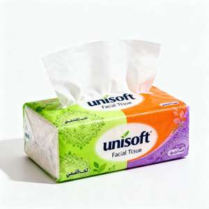 Mouchoirs <span class=keywords><strong>en</strong></span> papier de marque UNISOFT, design d'emballage coloré, 4 plis, <span class=keywords><strong>en</strong></span> pâte de bois vierge, paquet souple, pour la maison et l'hôtel - Product Image 2