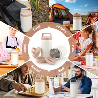 Thermos Isotherme Mignon en Acier Inoxydable 304 à Double Paroi Sans BPA 500ML, Isolation Sous Vide 12-24h, Boîte à Lunch pour Enfants