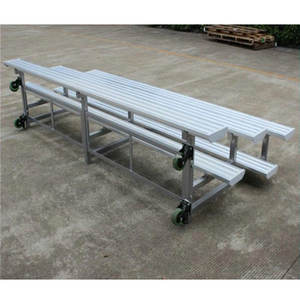 Gradas Plegables Portátiles <span class=keywords><strong>de</strong></span> Aleación <span class=keywords><strong>de</strong></span> Aluminio <span class=keywords><strong>de</strong></span> 3 Filas para Interiores y Exteriores, Asientos para Canchas Deportivas <span class=keywords><strong>de</strong></span> Tenis - Product Image 3