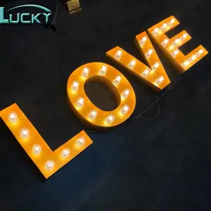 DIY LED Light電球Alphabet Marquee Letter LightsためFestival Decorative Home Party Wedding