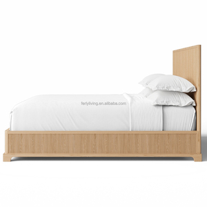 Letto in Legno Massello di Quercia FERLY, Stile Americano Moderno Classico di Lusso per Casa e Hotel, con Pediera - Product Image 4