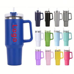 Personalized 40Oz Tumbler <b>Handle</b> Insulated Tumblers <b>With</b> Pictures Wholesale Stainless Steel <b>Travel</b> Coffee <b>Mug</b> Car Cup - Product Image 1