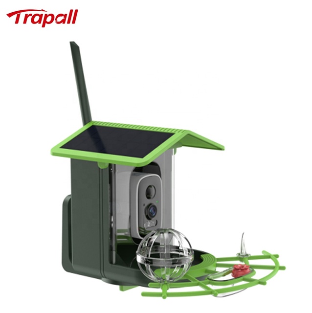Outdoor Solar Eco-Friendly House-Shaped Smart Bird Feeder with Camera WIFI Remote HD Photography for Birdwatching