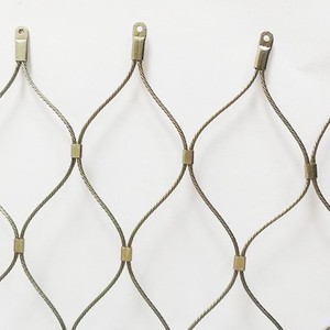 304 paslanmaz çelik tel halat hayvan kafesleri ucuz fiyat hayvanat bahçesi tel örgüsü Interwoven yüksük tipi dokuma düz örgü kesme dahil - Product Image 1