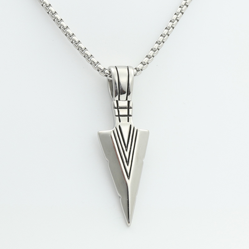 Pendentif en argent avec une chaîne de perles carrées de 3,0*60 cm
