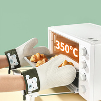 Gants de four en silicone épaissi de qualité supérieure, vente en gros, les gants de cuisson résistants à la chaleur ultimes pour les cuisines professionnelles et domestiques