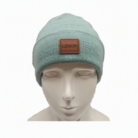 Gorro de Punto Computarizado con Apliques Geométricos a Rayas LEMON, 100% Acrílico, Unisex para Adultos, 58-60CM, Ideal para Viajes