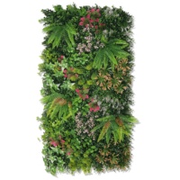 Mur végétal artificiel en plastique pour intérieur et extérieur, avec herbe verte et lianes, panneaux de haie