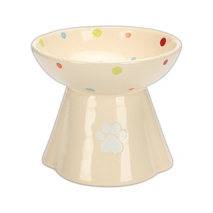 Wholesale tall polka dot pet bowls, Nordic style <b>ceramic</b> pet bowls, daily pet neck protectors, drinking bowls for cats and <b>dogs</b>. - Product Image 5