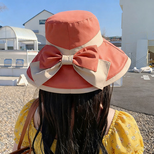 Sombrero de Pescador, Transpirable, de Algodón, Protección Solar, para Adultos, Playa, Aire Libre, Color Sólido, Diseño de Mariposa en Dos Tonos - Product Image 3