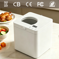 Composteur de déchets alimentaires électrique domestique en acier inoxydable de 2,5 litres, réduction du bruit de 37 dB, sans odeur, recyclage des aliments en 4 à 6 heures