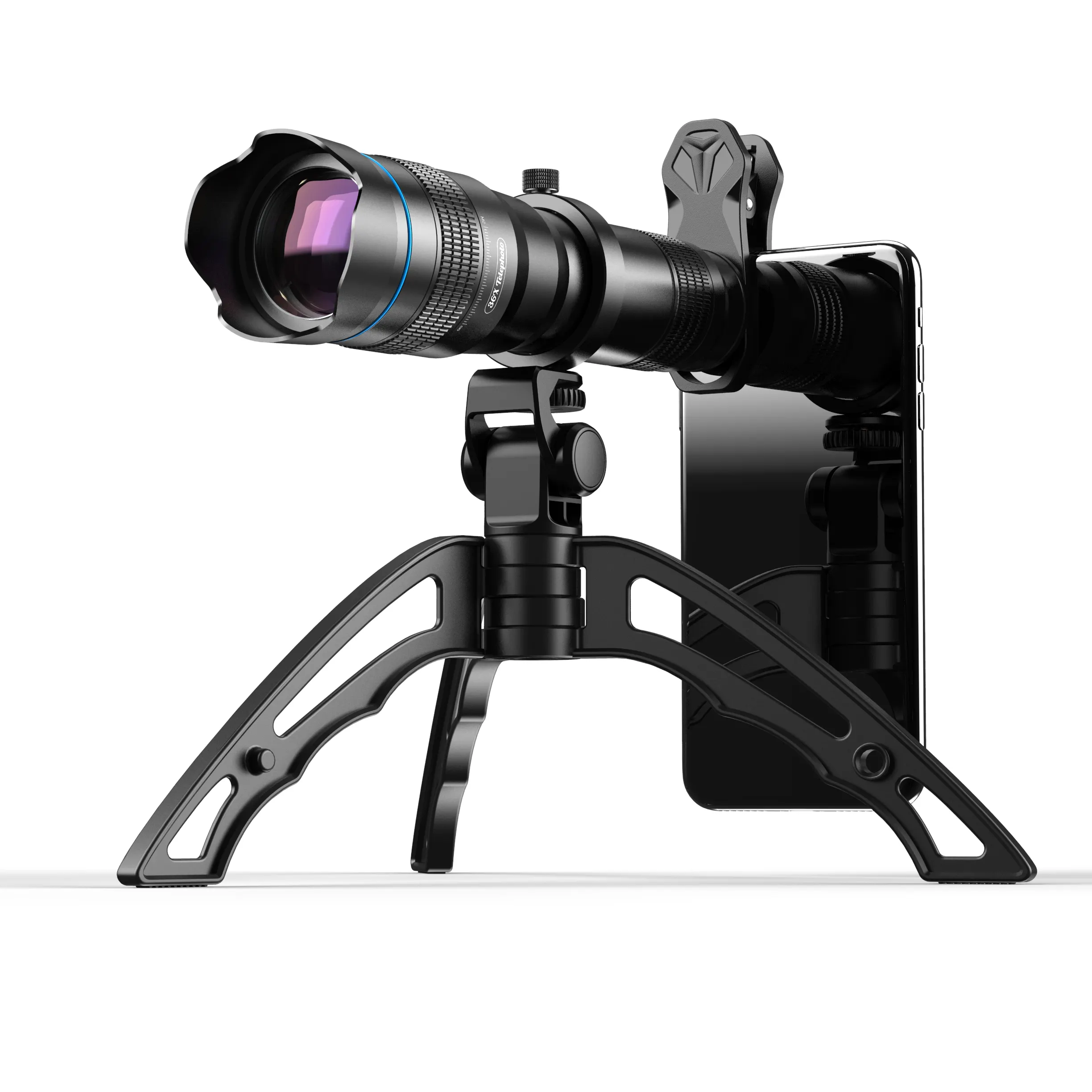 APEXEL metal 36X Zoom Lens Telescope Telephoto Clip On Lens with flexible tripod For iPhone XS