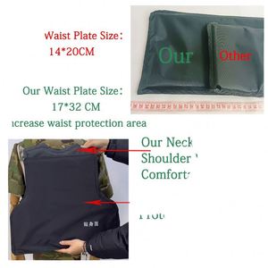 Gilet de combat tactique BSCI Factory Sturdy Armor XL Plus Size, protection intégrale du corps et du cou, équipement de chasse, porte-plaques, avec rembourrage souple - Product Image 4