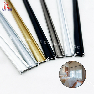 Ruicheng 럭셔리 커튼 천장 추적 상단 장착 압출 파이프 중공 튜브 현대 양극 산화 처리 된 커튼 레일 트랙 프로필 빌라 - Product Image 1