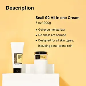 Crème à l'escargot tout-en-un avancée, répare et apaise les peaux rouges sensibilisées, crème hydratante pour le visage à la mucine d'escargot - Product Image 2