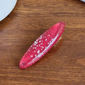 Nouvelle Pince à Cheveux Élliptique en Acétate Tendance avec Paillettes Fines, Design Bec de Canard pour Franges Latérales, Accessoires Cheveux Fille, Vente en Gros - Product Image 5