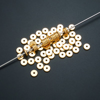 Entretoises lisses et brillantes plaquées or 18 carats, en cuivre inaltérable, pour colliers, bracelets et composants de bijoux