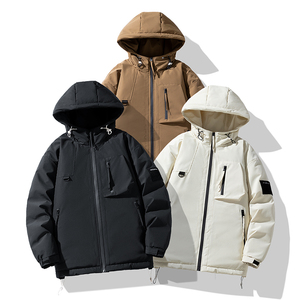 Chaqueta personalizada con logotipo, nueva colección primavera-otoño 2025, chaqueta funcional para hombre, cortavientos, impermeable, con capucha, tipo cárdigan. - Product Image 4