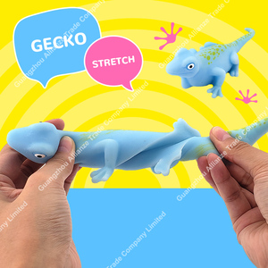 6 스타일 귀여운 15CM TPR 스트레치 감각 스트레스 완화 다채로운 동물 교육 파충류 스트레치 카멜레온 장난감 짜기 장난감 - Product Image 5