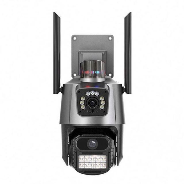 8K 16MP WIFI Camera 4 Lens 3 Screen PTZ Two Way Audio Color Night Vision Outdoor Home CCTV Surveillance Wireless Cloud Storage