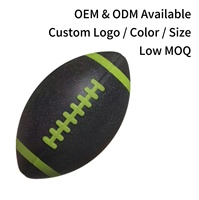 Ballon de rugby silencieux en mousse PU (9,3 po) – Entraînement intérieur doux, football américain silencieux, jouet anti-stress à faible bruit, logo personnalisé