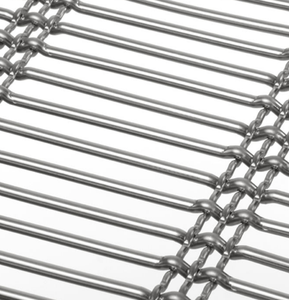 Maille de fil métallique architecturale en acier inoxydable poli à haute brillance - Tissu métallique décoratif pour revêtement de plafond de luxe et accents muraux - Product Image 6