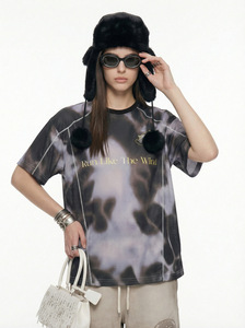 เสื้อยืดตาข่ายพิมพ์ลายดิจิตอล 210G แบบยูนิเซ็กส์ ระบายอากาศได้ดี เหมาะสำหรับฤดูร้อน เสื้อยืดแขนสั้นสั่งทำพิเศษ - Product Image 4