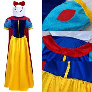 Costumes de déguisement de princesse jaune et bleu pour femmes adultes Costumes de Cosplay d'Halloween avec thème de <span class=keywords><strong>livre</strong></span> - Product Image 5