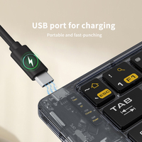 Keyboard Mouse Combo Mini Lipat Nirkabel Transparan untuk Typepad untuk Smartphone I.OS/Windows/Android Stok Tersedia