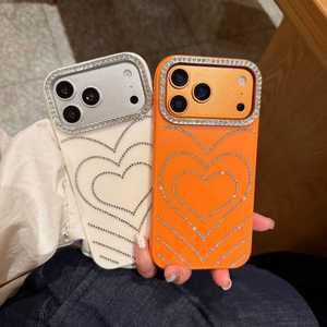 Funda de Teléfono a Prueba de Golpes para Mujer, Diseño de Corazón con Degradado Naranja, Tendencia 2026, <span class=keywords><strong>Nueva</strong></span> y Popular, Personalizada de Fábrica, para iPhone 18 17 16 Pro Max - Product Image 5