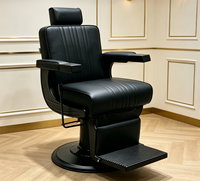 Nouvelle arrivée, chaise de barbier pour salon de beauté pour hommes, structure métallique durable, design entièrement inclinable