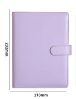 Cuaderno A5 Personalizable de Tapa Dura de Piel Sintética con Hojas Sueltas, 100 Hojas, Estilo Fresco para Estudiantes, Diario con Diseño de Dibujos Animados y Almacenamiento Desmontable