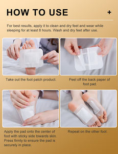 デトックスフットパッチディスペルコールドはリラックスのために内部循環を促進します10ピース/箱酢ジンジャーデトックスフットパッチ - Product Image 6