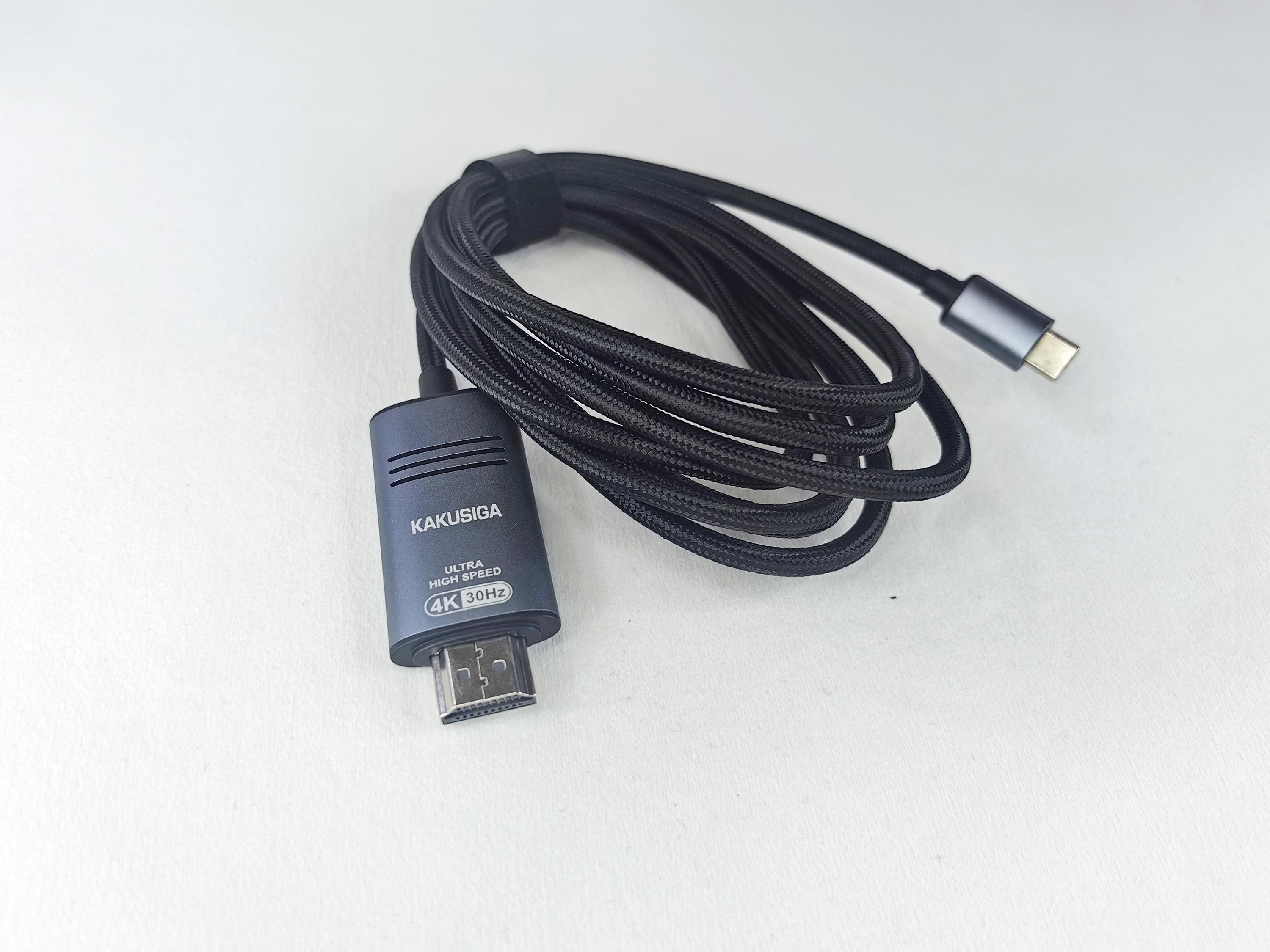KAKUSIGA USB-C to HDMI 4K Cable with Ethernet - Type-C Adapter for