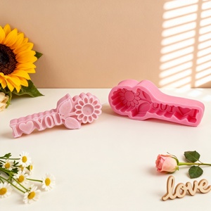 Moule à gâteau en silicone en forme de tournesol et de rose pour la Saint-Valentin, décoration DIY, UNIMOUND LFM-216, compatible lave-vaisselle - Product Image 3