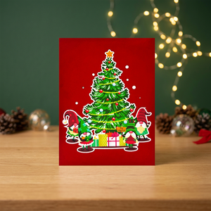 <b>Tree</b> Gnomes Customized Vietnam Laser Cut Paper Greeting Card Crafts Holiday Gift Decoration Best Seller Handmade 3D <b>Pop</b> - Product Image 5