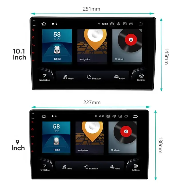 XTRONS 9/10.1/12.3 "Tela Carplay Rádio Do Carro Android AutoRadio Carro Jogador Android Universal Duplo din Car Stereo Navegação GPS