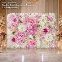 Panneau de fleurs artificielles multicolores en gros pour la décoration de fonds de mariage, de centres commerciaux, de vitrines et d'événements/fêtes