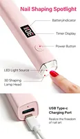 Lampu Kuku UV Mini Portabel Profesional HUIZI, Permukaan Melengkung, untuk Satu Jari, Desain Paten