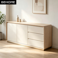 Buffet personnalisé avec tiroirs de rangement, meuble de salle à manger en bois pour appartement, villa, maison