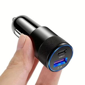 USB Quick Car Charger 15W 3.1A Type C PD Fast Charging Phone Car Adapter for IPh 13 12 11 Pro <b>Max</b> - Product Image 4