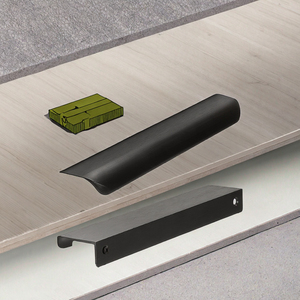 SPIDER Black Bedroom Hidden Cabinet Handles Cupboard <strong>Door</strong> Pulls Drawer <strong>Knobs</strong> Long Furniture Hardware Modern Aluminum Alloy - Product Image 3